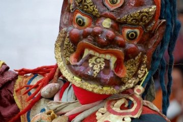 bhutanese festival dancer